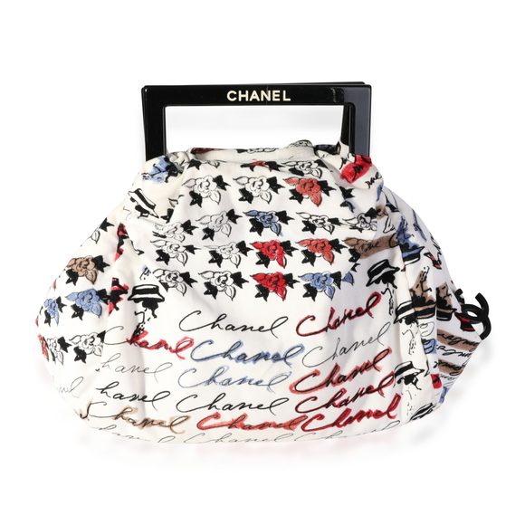 Chanel Camellia-Printed Velvet Frame Bag - Picture 3 of 7